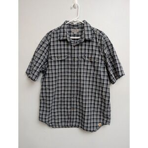 Z8 Carhartt Plaid Short Sleeve Shirt Men's Size XL Relaxed Fit 100% Cotton